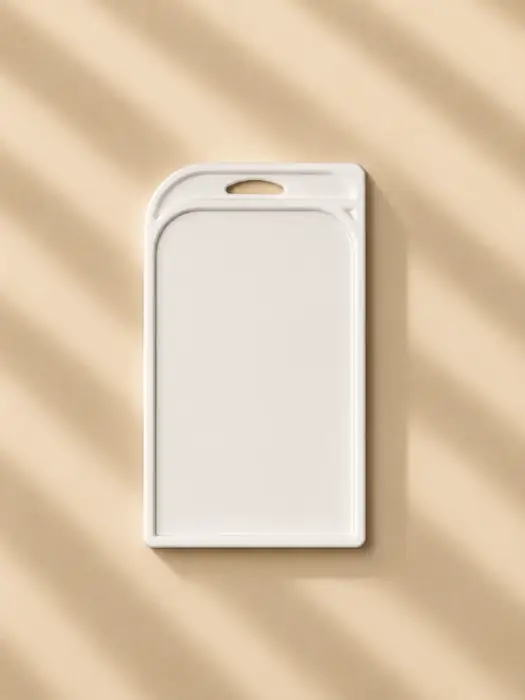 Slim white ID card holder